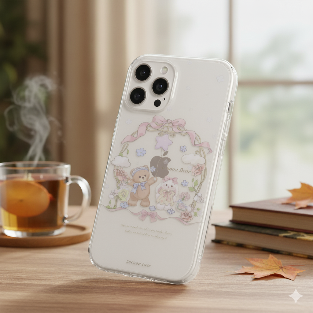 Autumn Bear & Bunny Clear Case